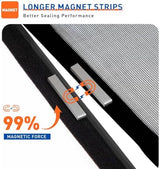 MAGZO Magnetic Screen Door Fits Door Size 36 x 96 Inches, Actual Screen Size 38 x 97 Inches, Side Opening Screen Mesh Broader Enjoy Fresh Air, Black