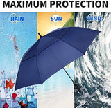 MRTLLOA 54/62/68/72 Inch Automatic Open Golf Umbrella, Extra Large Oversize Double Canopy Vented Windproof Waterproof Stick Umbrellas for Rain