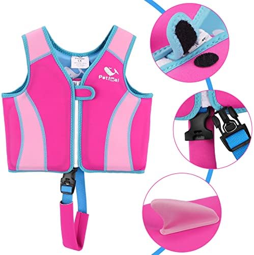 Pottwal Swim Vest for Kids - Swim Jacket for 1-2 Years (24-33LBS) - Buoyancy Aid Made of Neoprene & EPE - with Adjustable Crotch Strap