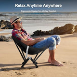 Camping Chairs for Adults, Supports 600 Lbs Lightweight Folding Camping Chair, Collapses to Size of Water Bottle Portable Camping Chair for Outdoor, Beach, Lawn, Travel, Picnics