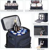 48Cans Large Cooler Backpack, Leakproof Insulated Backpack Cooler for Men & Women, Waterproof, 30L, Dark Blue