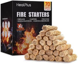 Fire Starter -70 Pcs Fire Starters for Campfires, Fireplace, Grill, Wood & Pellet Stove, Fire Pit, BBQ, Survival, ooni Pizza Ovens, Water Resistant and Odorless Safe for Indoor/Outdoor Use