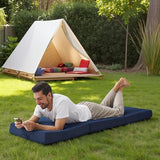 Sleeping Mats for Adults,Memory Foam Folding Pad,Cool Trifold Mattress,Machine Washable Mesh Cover,Breathable,Cot Size Floor Mattress Topper,Guest Bed,Summer Camping