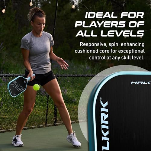 Selkirk Sport SLK Halo Raw Carbon Fiber Pickleball Paddle | Designed in The USA | Choose from The T700 Raw Carbon Fiber Power, The 18k Ultraweave Control, or The Kevlar Linkweave Thermoformed Pro