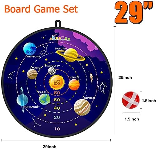 BooTaa 29" Large Dart Board for Kids, Kids Dart Board with Sticky Balls, Boys Toys, Indoor/Sport Outdoor Fun Party Play Game Toys, Birthday Gifts for 3 4 5 6 7 8 9 10 11 12 Year Old Boys Girls