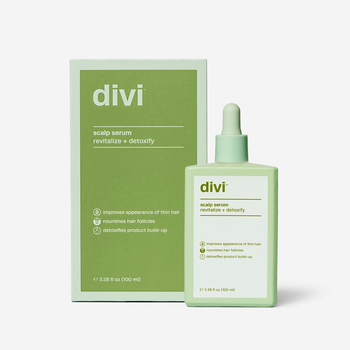 Divi Hair Scalp Serum for Women and Men - Revitalize and Balance Your Scalp - Improves Appearance of Thinning Hair, Nourishes the Scalp and Helps Remove Product and Oil Buildup, 100ml