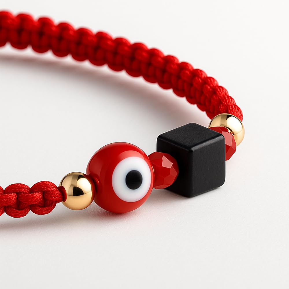 Red String Bracelet for Protection, Azabache Evil Eye Bracelet for Women & Men, Hilo Rojo de Protección, Pulseras Rojas de Protección - Religious Bracelets for Good Luck, Spiritual Meaning, and Style.