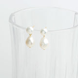 Freshwater Cultured White Baroque Pearl Dangling Drop Earrings for Women