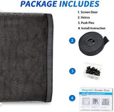 Garage Door Screen for 1 Car 9x7FT, Magnetic Screen Garage with Retractable Fiberglass Mesh and Heavy Duty Weighted Bottom, Easy Assembly & Pass, Hands Free Screen Door w/ 40 Magnets for Garage/Patio