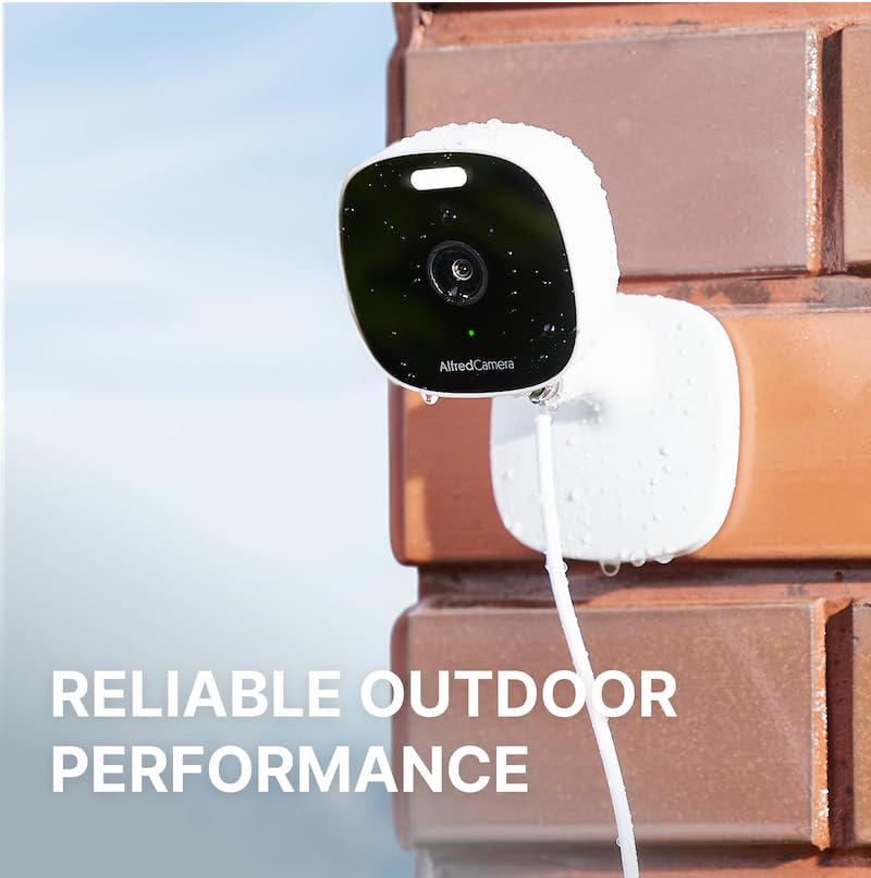 AlfredCam Plus 2 Smart Home Security Camera 2.5K, WiFi 2.4 & 5GHz, Indoor/Outdoor, IP65 Waterproof, LED Spotlight, Two-Way Audio, Color Night Vision, Baby/Pet Cam, App Powered (90M+ downloads)
