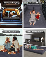 Umbrauto Inflatable Car Mattress Bed: SUV Camping Air Mattress for Truck Backseat with Pump & Pillows, Blow Up Car Sleeping Mattress for Van Back Seat