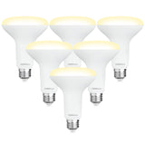 DEGNJU BR30 LED Bulb, Dimmable Flood Lights Indoor CRI80 7W Equivalent 65W 2700K Soft White 650 Lumens, 15000 Lifetime Hours Recessed Light Bulbs, Interior E26 Base LED Can Light Bulbs, 6 Pack