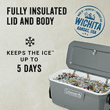 Coleman Classic Series Insulated Portable Wheeled Cooler, Leak-Resistant Outdoor Hard Cooler Keeps Ice up to 5 Days, 100-Quart