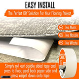 Carpet Tape Double Sided Heavy Duty Carpet Tile Tape 2inx90ft Rug Gripper Indoor Outdoor Grip Tapes for Area Rugs on Hardwood Vinyl Concrete Wood Turf Floor Adhesive Two Sided Stick