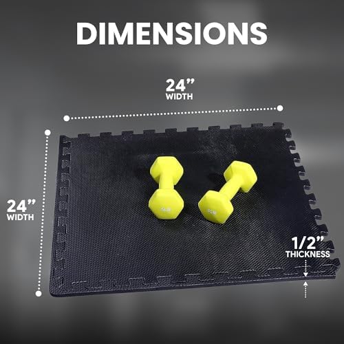 BalanceFrom Puzzle Exercise Mat with EVA Foam Interlocking Tiles for MMA, Exercise, Gymnastics and Home Gym Protective Flooring, Multiple Sizes and Colors