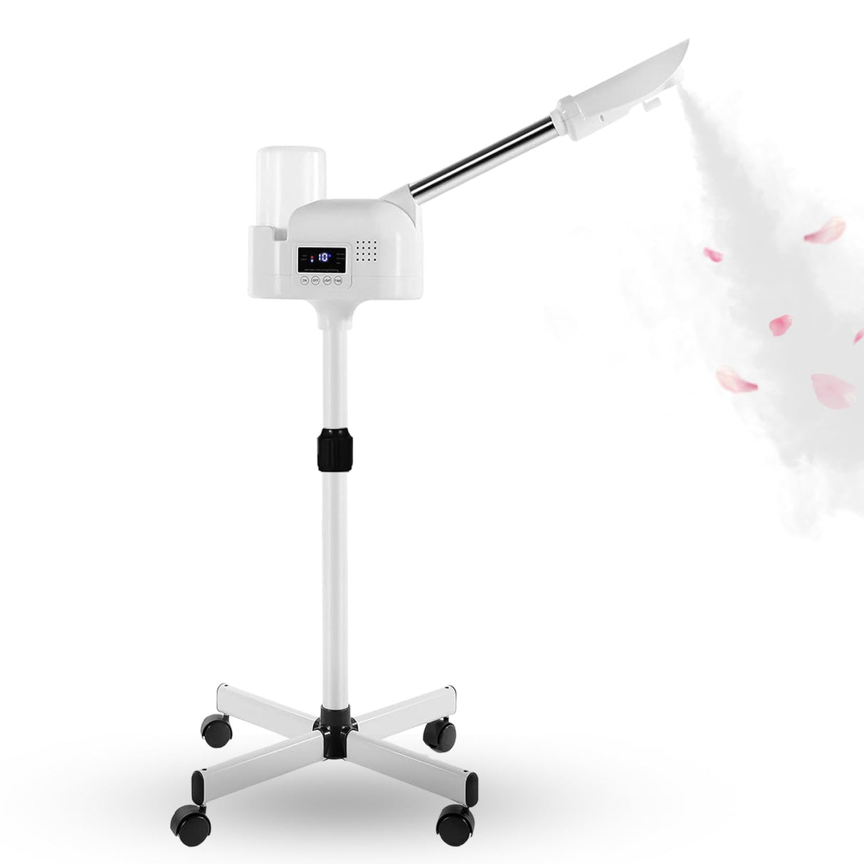 Hovinke Professional Facial Steamer On Wheels for Esthetician, Touch Screen Vaporizador Facial Steamer with Hot Mist&Timer Function, Spa and Home Use