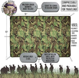 MEDALS OF AMERICA EST. 1976 Military Gear Blanket Poncho Liners Woobie Emergency Blanket - Military Surplus Cold Weather Camping and Hunting Woobie Blanket (Woodland)
