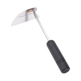 Nisaku NJP100 Nejiri Gama Handheld Weeder-Scraper-Hoe, Japanese Stainless Steel 4-Inch Blade Width, 4.5-Inch Black Lacquered Beech Wood Handle