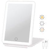 FUNTOUCH Rechargeable Travel Makeup Mirror with 72 Led Lights