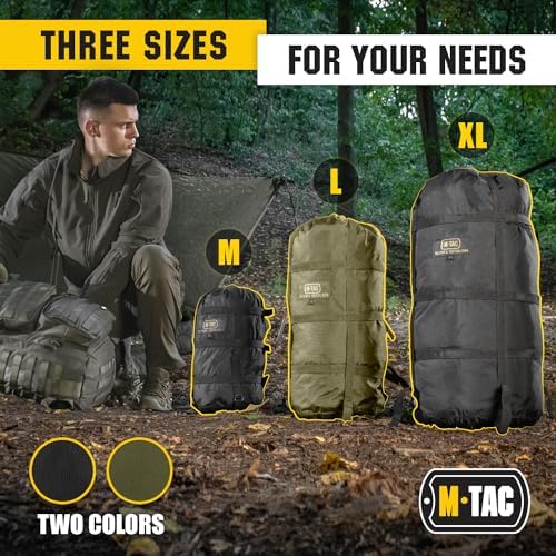 M-Tac Compression Stuff Sack for Sleeping Bag Military Water Resistant Compression Bag Lightweight Nylon Compression Sack for Travel, Camping, Hiking, Outdoor