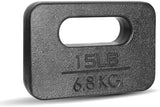 Yes4All Cast Iron Ruck Weight, Weighted Plate for Rucking, Swings, Squat, Strength Training - Multiple Weights: 10LB to 45LB