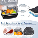 Backpack Cooler Lunch Backpacks Double Decker Lunch Box,Insulated Backpacks Lunch Cooler Bags, Lightweight Leakproof Lunchbox Back Pack for Women Men to Travel,Picnic,Hiking,Beach,Camping