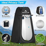 PANKAY Portable Toilet with Pop up Privacy Tent, X Large Camping Toilet Portable Potty for Adults, Outdoor Shower Tent Changing Room, Instant Pop Up, Washable Foldable Camp Toilet Kit with Carry Bag