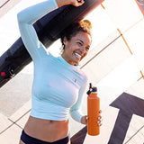 Hydro Flask 24 Oz Stainless Steel Standard Mouth Water Bottle with Flex Straw Cap and Double-Wall Vacuum Insulation