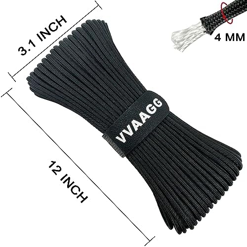 VVAAGG 550 Paracord 200FT - 4mm Lightweight and Durable Camping Tent Marine Rope, Nylon Parachute Cord