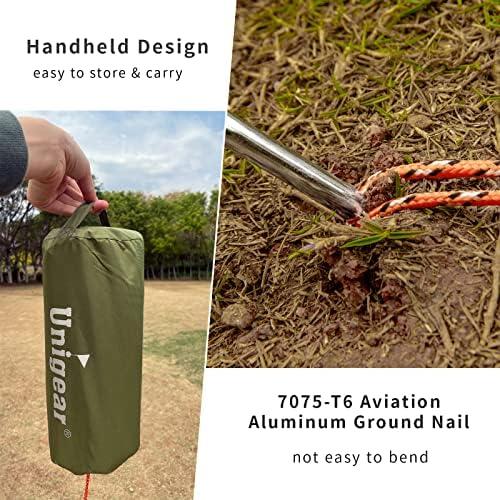 Unigear Hexagon Hammock Rain Fly,15x14FT/12x10FT Multifunctional Waterproof Camping Tarp,Lightweight and Compact Tent Tarp for Backpacking, Hiking, Traveling