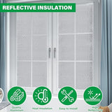 winemana Window Insulation Roll, 48IN x 20FT Reflective Heat Shield Bubble Film, Double-Sided Aluminum Foil Insulation, Weatherproof Garage Door Cover for Windows, RV, Basement, Winter & Summer
