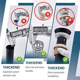 Vessel Sink Drain, Bathroom Faucet Vessel Sink Pop Up Drain Stopper, Built-In Anti-Clogging Strainer, with Overflow Matt Black, Fits Standard American Drain Hole(1-1/2" to 1-3/4") RWF083P