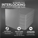 BalanceFrom Puzzle Exercise Mat with EVA Foam Interlocking Tiles for MMA, Exercise, Gymnastics and Home Gym Protective Flooring, Multiple Sizes and Colors