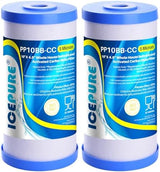 ICEPURE 5 Micron 10" x 4.5" Whole House Water Filter Compatible with GE FXHTC, GXWH40L, RFC-BBSA, W50PEHD, GXWH35F, GNWH38S, Dupont WFHD13001, R50-BB, Pack of 2