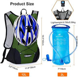Lightweight Hydration Backpack, Running Backpack with 2L Water Bladder, Hydro Water Daypack for Cycling Hiking Rave for Men Women