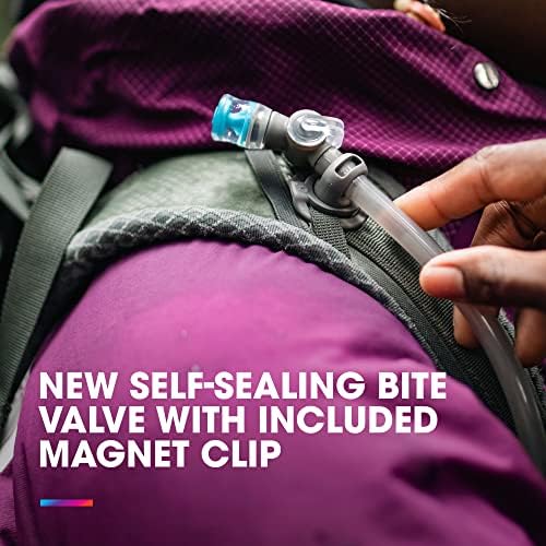 HydraPak Water Reservoir (1.5L, 2L, 3L) - Hydration Bladder Fits Most Backpacks – High-Flow Bite Valve, Leak Proof, Fully Reversible, and Dishwasher Safe