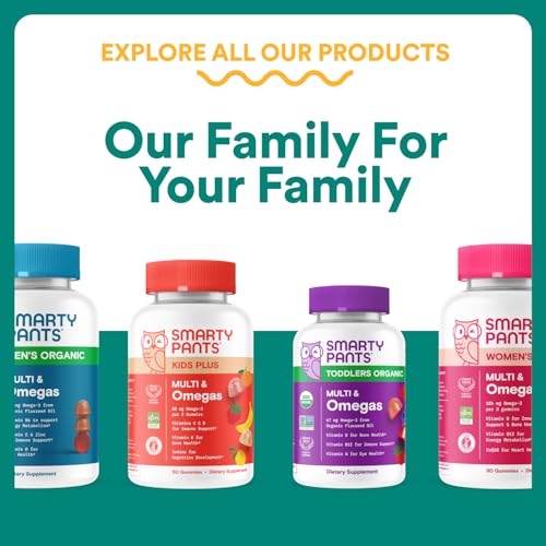 SmartyPants Prenatal Multivitamin Gummies - Improved Formula: Omega 3 (DHA/EPA), Methylfolate, Biotin, Vitamin D3, C, Vitamin B12, B6, Vitamin A, K & Zinc, Gluten Free, 90 Count (30 Day Supply)