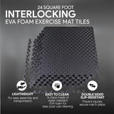 BalanceFrom Puzzle Exercise Mat with EVA Foam Interlocking Tiles for MMA, Exercise, Gymnastics and Home Gym Protective Flooring, Multiple Sizes and Colors