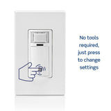Leviton Humidity Sensor Switch for Bathroom Exhaust Fan, Automate Ventilation, Air Circulation, Moisture Control, ¼ HP, Single Pole, DHS05-1LW, White