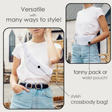 MAXTOP Large Crossbody Fanny Pack with 4-Zipper Pockets,Gifts for Enjoy Sports Festival Workout Traveling Running Casual Hands-Free Wallets Waist Pack Phone Bag Carrying All Phones