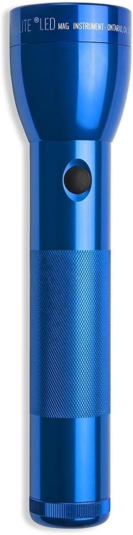 MagLite Battery-Powered LED Flashlight – ML300L 2-Cell D Flashlight with Adjustable Focus, Precise Beam, Long Battery Life, Water-Resistant for Emergency, Outdoor, and Camping