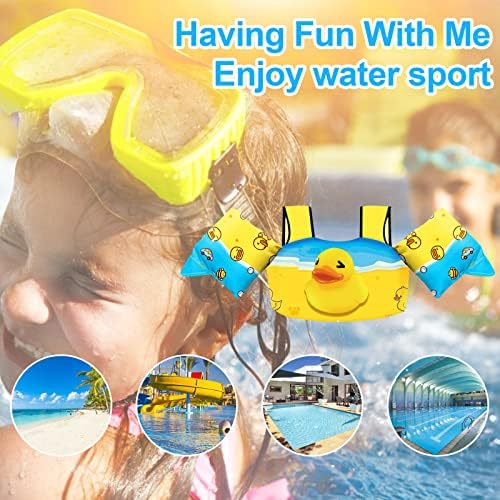 Chriffer Kids Swim Vest Life Jacket for 22-66 Pounds Boys and Girls, Toddler Floaties with Shoulder Harness Arm Wings for 2,3,4,5,6,7 Years Old Baby