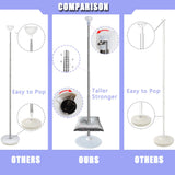 DECOJOY Balloon Columns Stand Set of 4, 7 Feet Telescoping Ballon Arches Stands with Bases for Floor, Height Adjustable Metal Ballon Tower Pillar Kits for Graduation, Birthday, Christmas