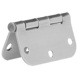 Amazon Basics Rounded Interior Door Hinges with Screws, 3.5" x 3.5", Satin Nickel, Curved Corners, 18-Pack