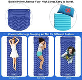 Sleeping Pad, Ultralight Inflatable Sleeping Pad for Camping, Built-in Pump, Ultimate for Camping, Hiking, Airpad, Carry Bag, Repair Kit, Compact & Lightweight Air Mattress(Blue)