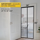Magnetic Screen Door - Mosquito Bug Net, No Hands Entry, Heavy-Duty Mesh, Easy Install for Sliding Door, 36" x 82"