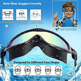 Seago Swim Goggles 2 Pack Anti-Fog Anti-UV Wide View Swimming Goggles for Kids 3-15
