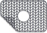 AWOKE Sink Protectors for Kitchen Sink | 18.2"x 12.5" Kitchen Sink Mats for Bottom of Kitchen Sink | Sink Inserts for Kitchen Sink of Stainless Steel Sink | Center Drain (Grey)
