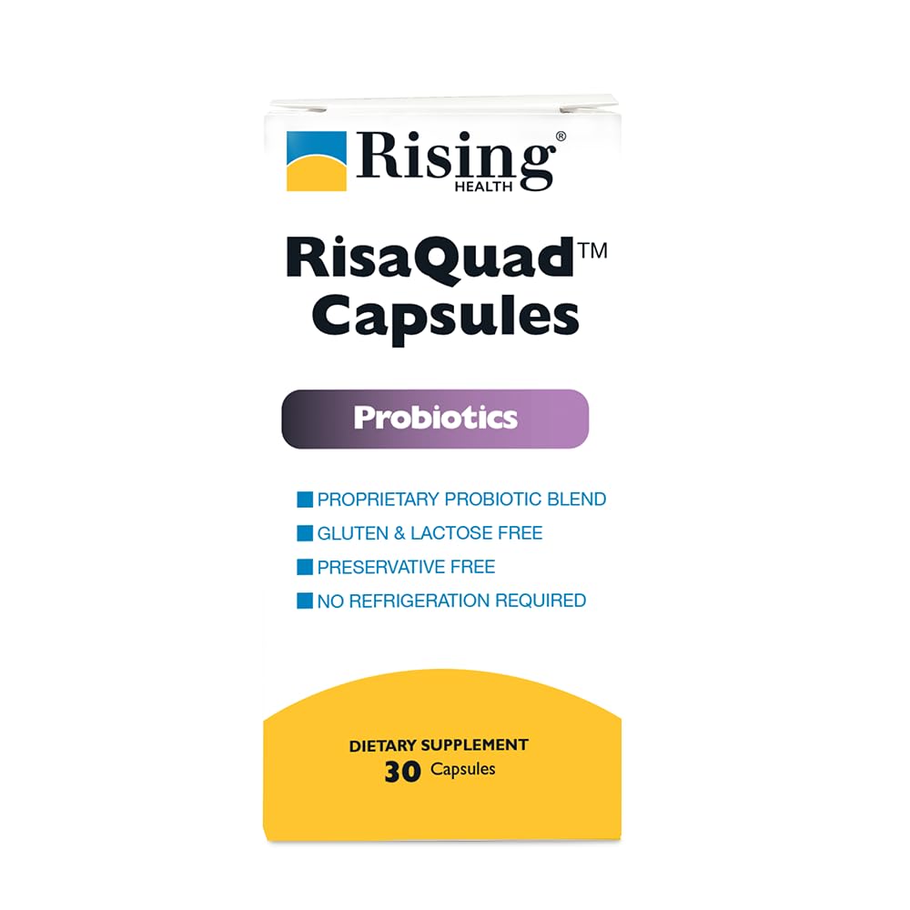 Rising Health - Risaquad 230mg - Probiotic Dietary Supplement Capsules - 30 Count