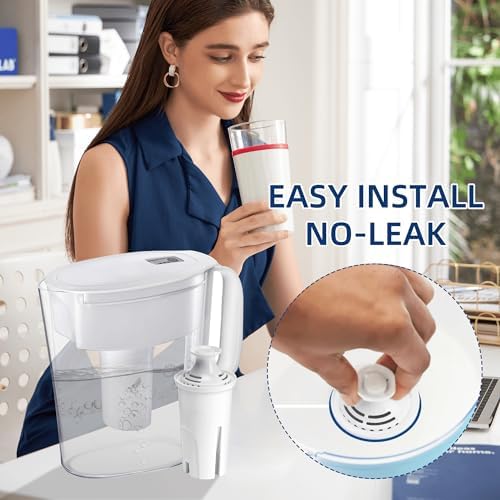 6-Pack Replacement Filter for Brita Pitcher and Dispensers,Water Filters Compatible for Britta OB03, Classic 35557, Mavea 107007, Everyday, Marina, Grand, Lake and More - APPLIANCEMATES